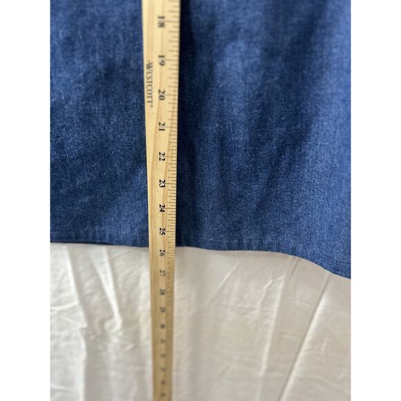 Orvis 8P Blue Denim Jean Skirt Midi Modest Home School Mid Calf Elastic Stretch - Picture 6 of 13
